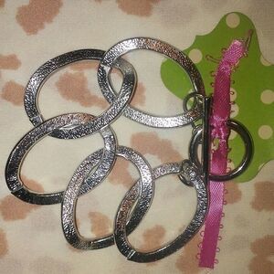 NWT Stainless silver large linked bracelet